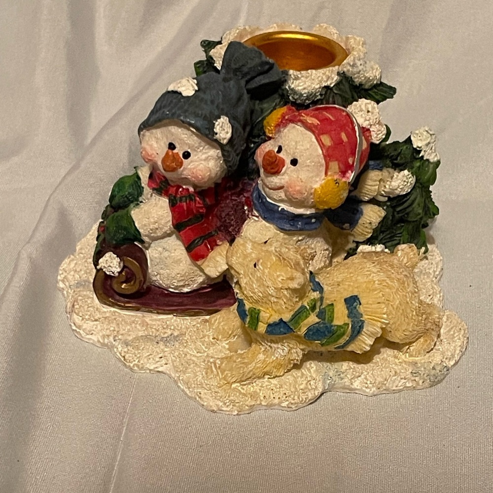 3 piece set Christmas candle holders